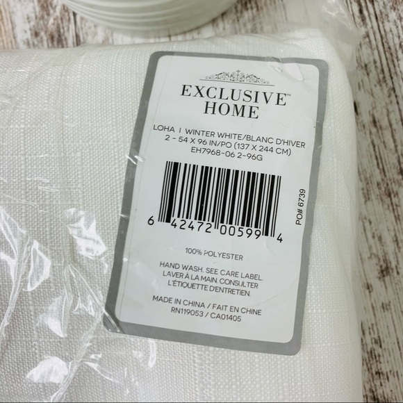 Set of 2 Trent Austin Designs White Curtain Panels 52 x 96 NEW NWT - Picture 2 of 4